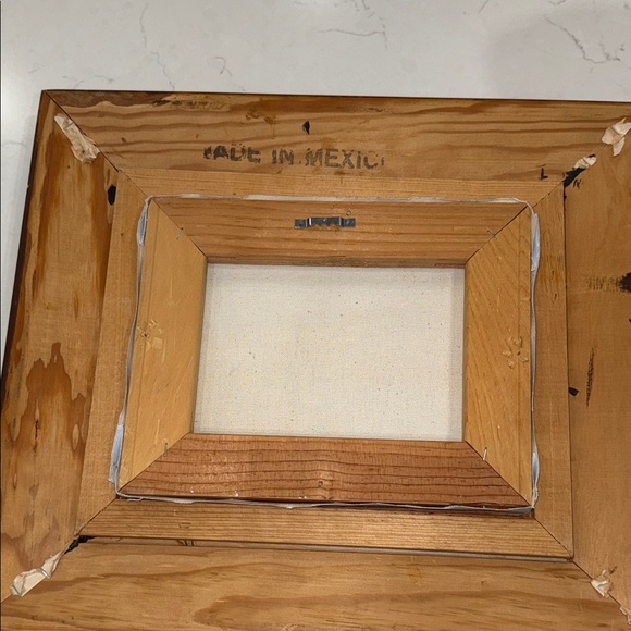 Rustic Barn Landscape Painting with Brown Frame - Picture 4 of 6